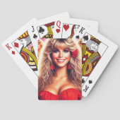 80s Retrowave Woman Pokerkaarten (Achterkant)