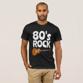 80s ROCK BLACK T-SHIRTS T - SHIRTS (Voorkant volledig)