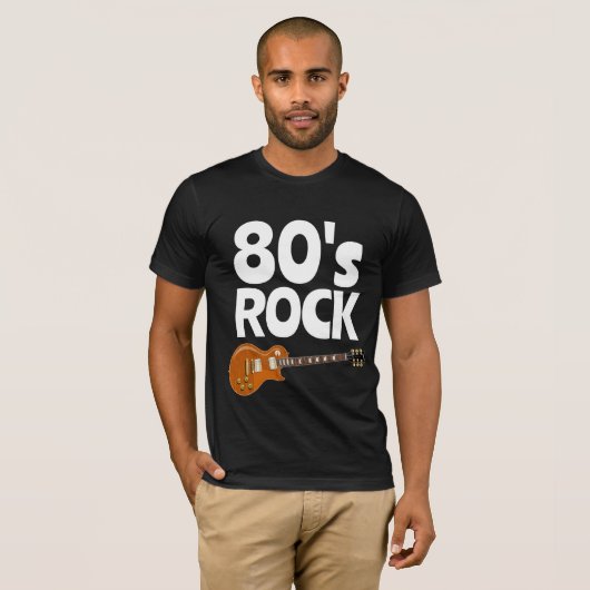 80s ROCK BLACK T-SHIRTS T - SHIRTS (Voorkant volledig)