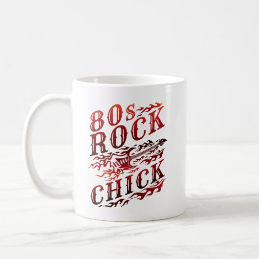 80s Rock Chick Eighties Music Koffiemok (Links)