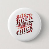 80s Rock Chick Eighties Music Ronde Button 5,7 Cm (Voorkant)