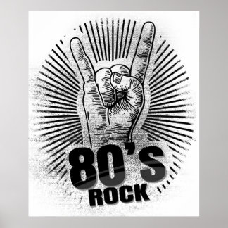 80s Rock on Band Geweldige 80 Vintage Poster