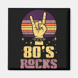 80s Rock Rocker Hand Vintage Punk Metal Muziek Man Magneet