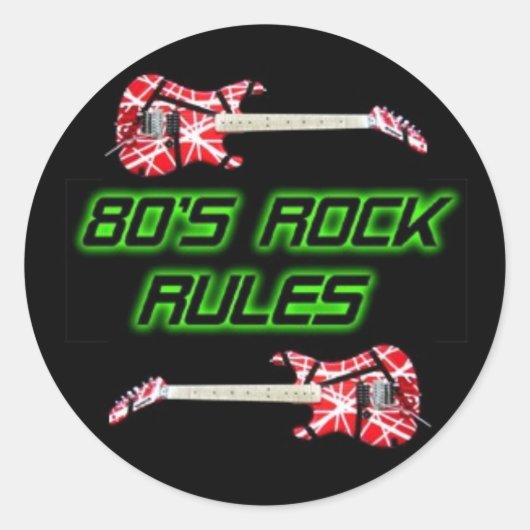 80's Rock Rules Sticker (Voorkant)
