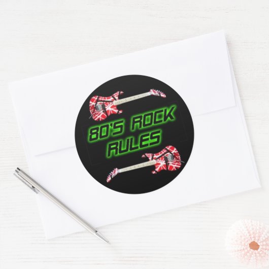 80's Rock Rules Sticker (Envelop)