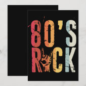 80's Rock Vintage Retro Music Band Kaart (Voorkant / Achterkant)