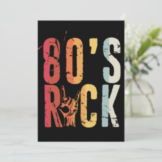80's Rock Vintage Retro Music Band Kaart