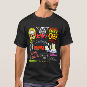80S Rockbands Collage Geweldig T-shirt