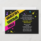 80's Rockstar Party uitnodiging (Achterkant)