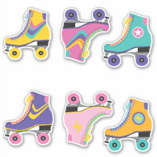 80s Roller Schaatsen Sticker