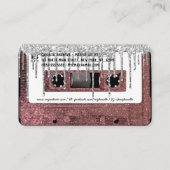 80's Roos Gold Glitter Drip Cassettebandje Mixtape Visitekaartje (Achterkant)