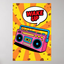 80s Roze Cassette Pop Art Poster