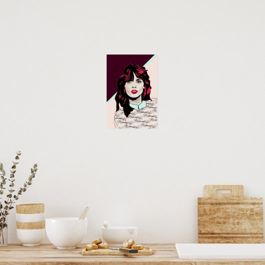 '80s Roze' Poster Afdrukken (Keuken)