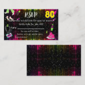 80's RSVP, Terug naar de jaren '80, Any Age, Visitekaartje (Voorkant / Achterkant)