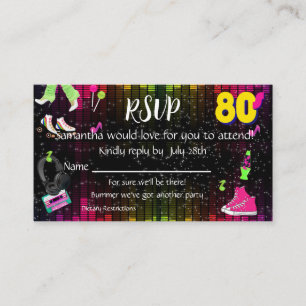 80's RSVP, Terug naar de jaren '80, Any Age, Visitekaartje