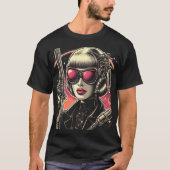 80s Sci-Fi vrouw T-shirt (Voorkant)
