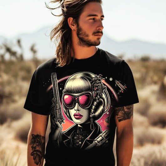 80s Sci-Fi vrouw T-shirt