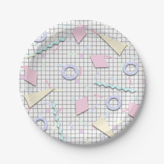 80s Snoep Pastel Geo Print Borden Papieren Bordje