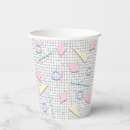 80s Snoep Pastel Geo Print Cups Papieren Bekers