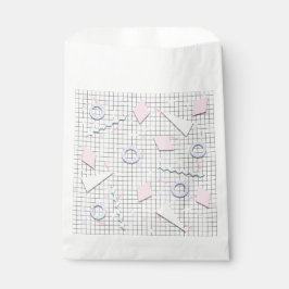 80s Snoep Pastel Geo Print Favor Tassen Bedankzakje