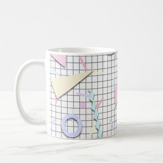 80s Snoep Pastel Geo Print Mok (Links)
