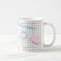 80s Snoep Pastel Geo Print Mok