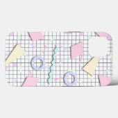 80s Snoep Pastel Geo Telefoon Case (Achterkant (horizontaal))