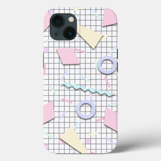 80s Snoep Pastel Geo Telefoon Case (Achterkant)