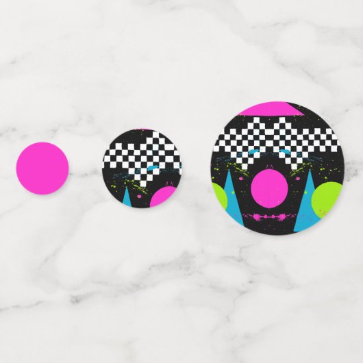 80s Splatterverf Confetti (Voorkanten)