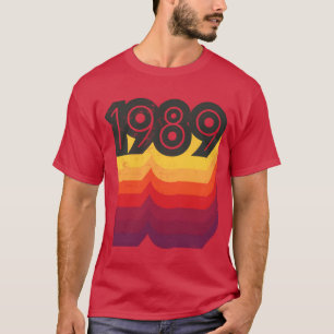 80S Stijl 33e 1989 grappig T-shirt