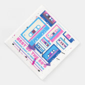 80's  Stijl 80'S Retro Cassette Design Servet (Hoek)