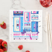 80's  Stijl 80'S Retro Cassette Design Servet (Insitu)