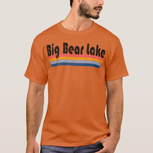 80S stijl Big Bear Lake Ca retro T-shirt (Voorkant)