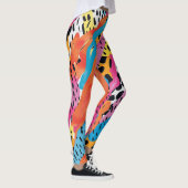 80s stijl felle kleuren Leggings voor haar (Rechts)