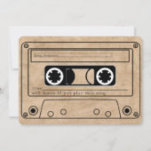 80s stijl retro muziek tape bruiloft kaart (Voorkant)