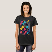 80s stijl retro patroon kunst t-shirt (Voorkant volledig)