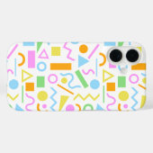 80s Stijl Vorm Patroon Kleur op Wit Case-Mate iPhone Case (Achterkant (horizontaal))