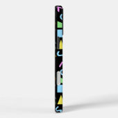 80s Stijl Vorm Patroon Kleur op Zwart Case-Mate iPhone Case (Achterkant / Rechts)