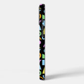 80s Stijl Vorm Patroon Kleur op Zwart Case-Mate iPhone Case (Achterkant / Links)