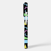 80s Stijl Vorm Patroon Kleur op Zwart Case-Mate iPhone Case (Achterkant / Links)