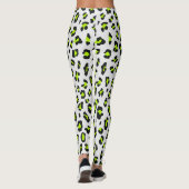 80s StijlNeon Green Leopard Print Leggings (Achterkant)