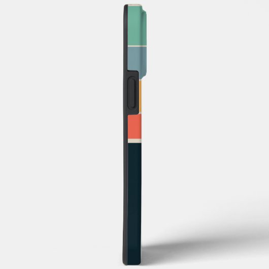 80s Stripe eenvoudig monogram initiaal aangepast Case-Mate iPhone Case (Achterkant / Rechts)