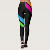 80's Stripes en Kleuren Leggings (Achterkant)