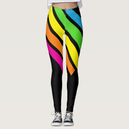 80's Stripes en Kleuren Leggings
