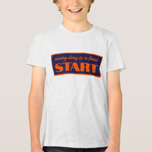 80s Style Bord met rode kleur Tri-Blend Shirt