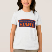 80s Style Bord met rode kleur Tri-Blend Shirt (Voorkant)