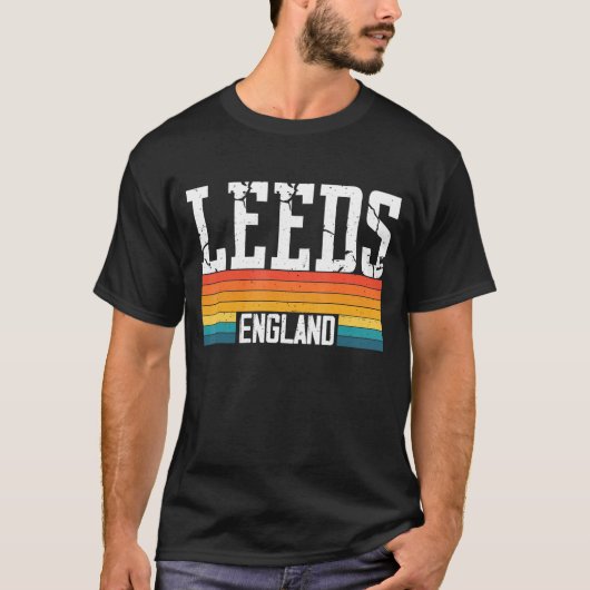  80s Style Leeds England T-shirt (Voorkant)