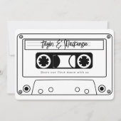 80s Style Retro Music Tape Wedding Kaart (Voorkant)