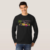 80s Summer Nights Y2K Aesthetic Malibu Car Flaming T-shirt (Voorkant volledig)
