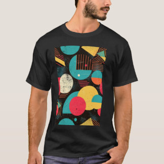 80s Synthwave Abstract Pattern Art Retro T-shirt